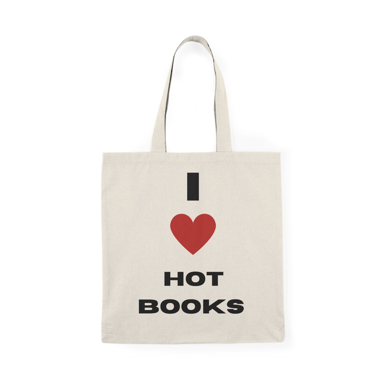 I Love Hot Books Tote Bag - Perfect for Book Lovers and Bibliophiles
