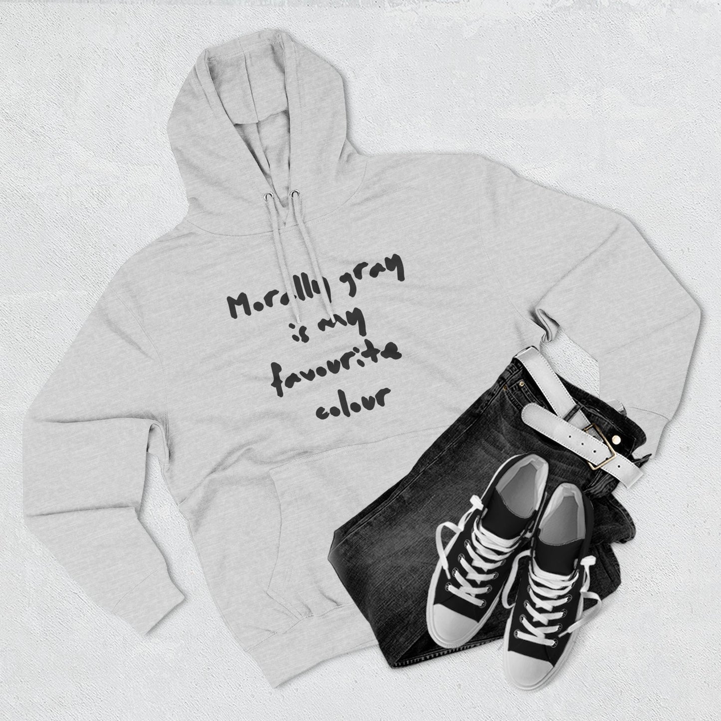 Morally Gray Fleece Hoodie - No Safe Words Statement Sweatshirt