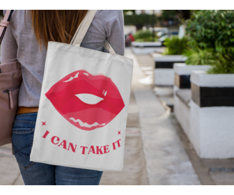 Bold Lips Red Tote Bag