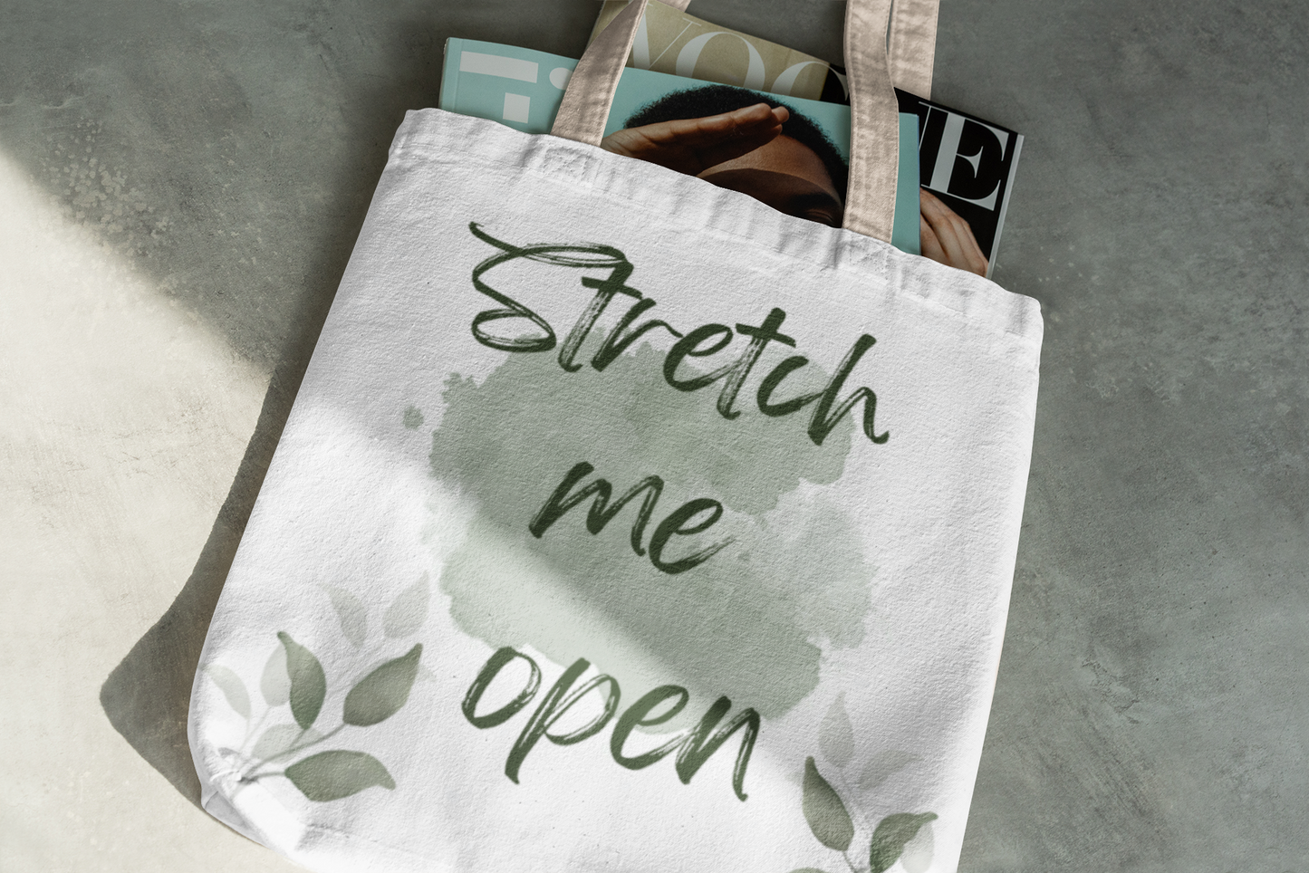 Eco-Friendly Cheeky Tote Bag - "Stretch Me Open" - Reusable Shopping Bag