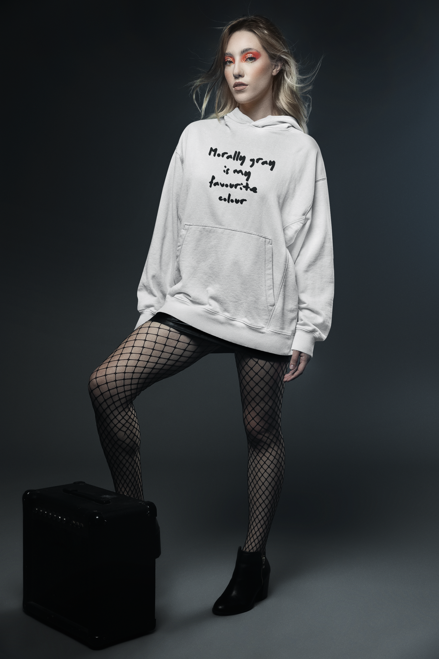 Morally Gray Fleece Hoodie - No Safe Words Statement Sweatshirt