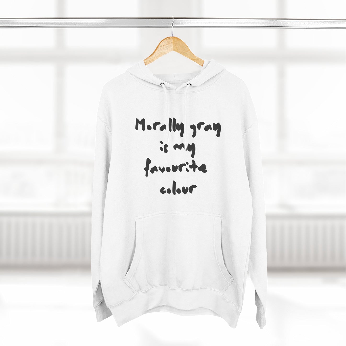 Morally Gray Fleece Hoodie - No Safe Words Statement Sweatshirt
