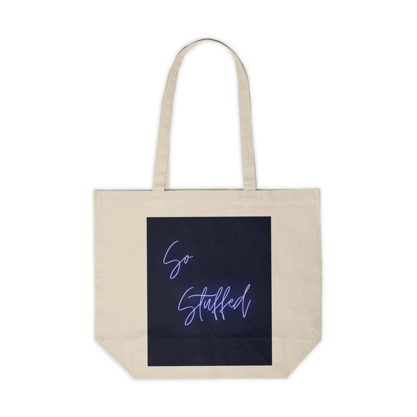 So Stuffed/I Want More Books Neon Script Tote bag--Trendy and Spacious