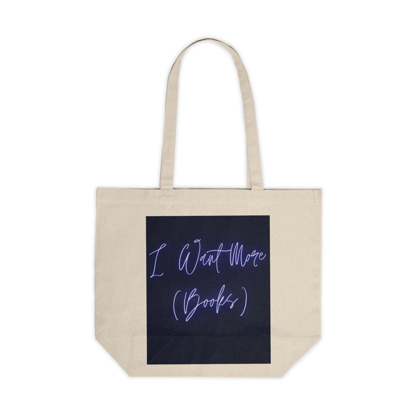 So Stuffed/I Want More Books Neon Script Tote bag--Trendy and Spacious