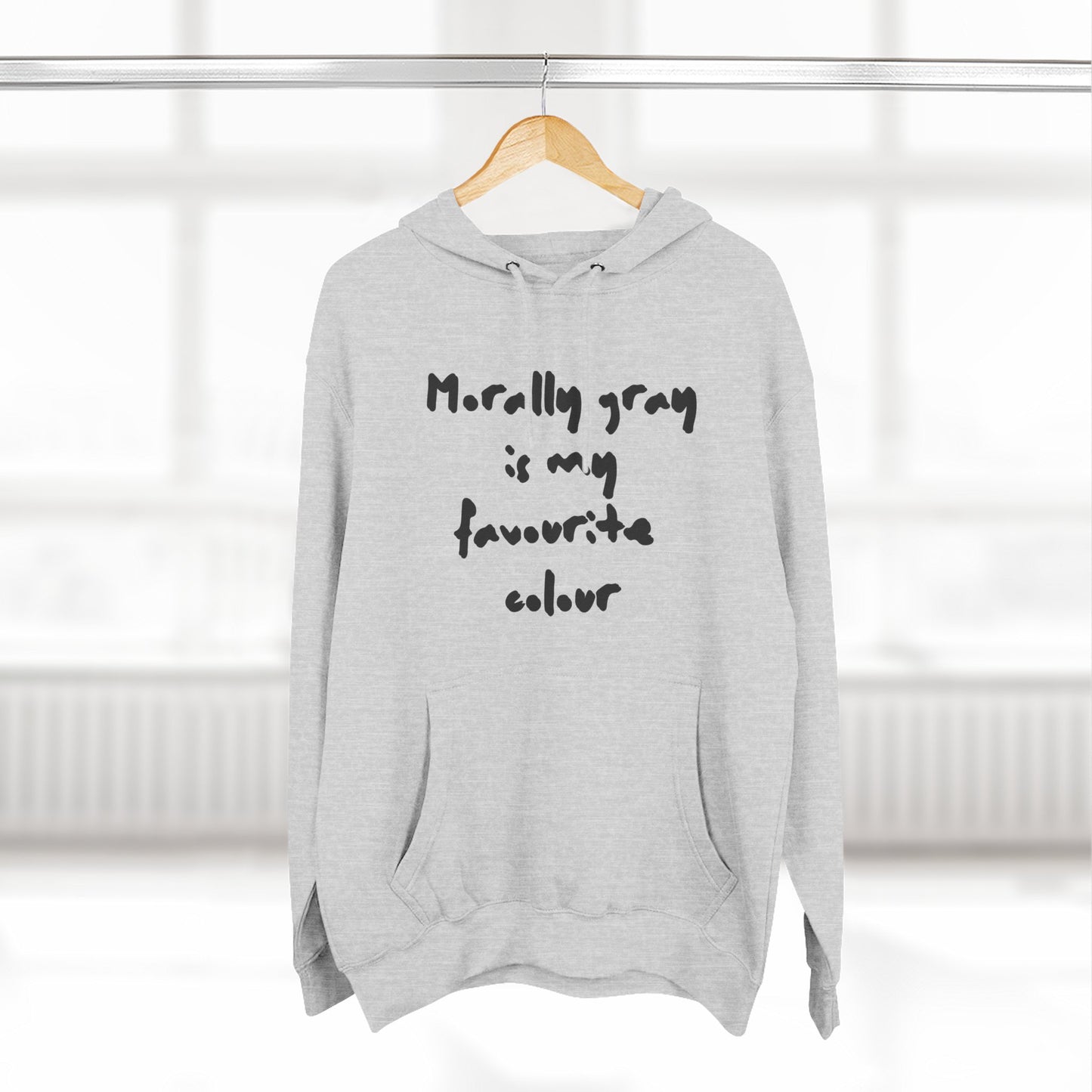 Morally Gray Fleece Hoodie - No Safe Words Statement Sweatshirt